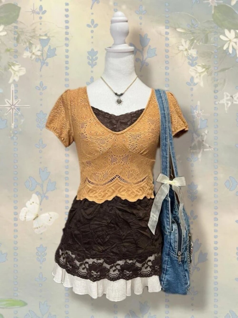 Brown Crop Top